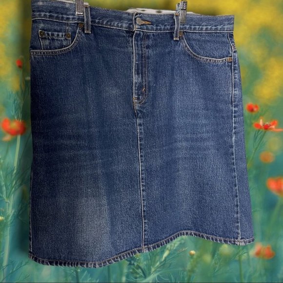 Levi’s Vintage Denim Skirt Size 16 - Picture 9 of 12